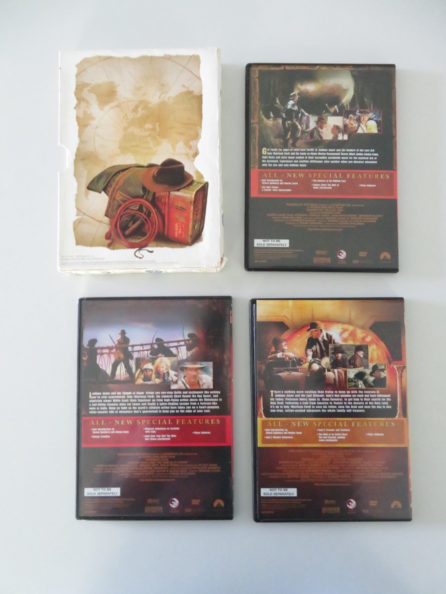 Indiana Jones - The Adventure Collection (DVD BoxSet) Harrison Ford 1981 Region 2 Movie posters