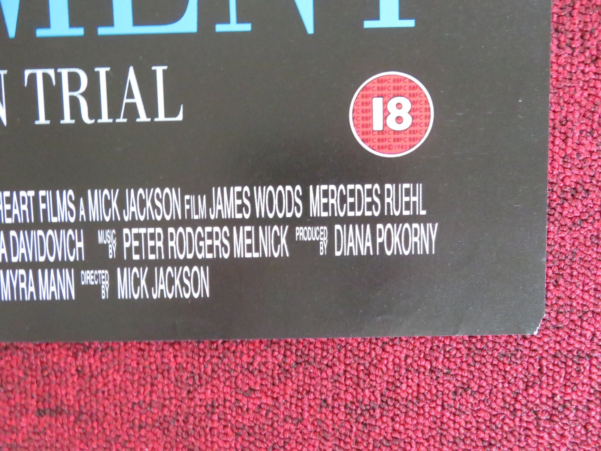 INDICTMENT: THE MCMARTIN TRIAL VHS VIDEO POSTER JAMES WOODS MERCEDES RUEHL 1995 Rendezvous Cinema Movie posters