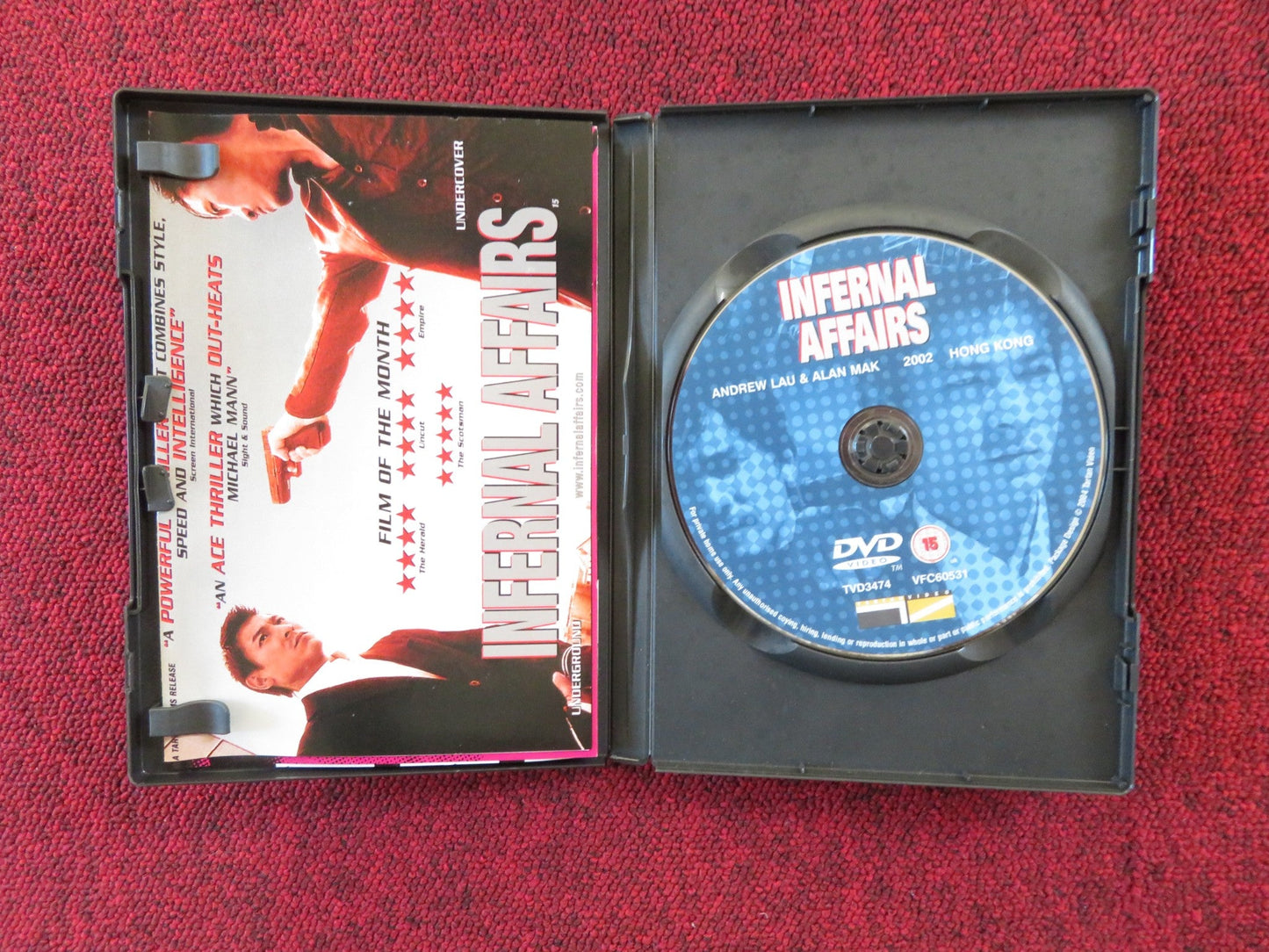 INFERNAL AFFAIRS (DVD) ANDY LAU TONY LEUNG 2002 REGION 2 Rendezvous Cinema Movie posters