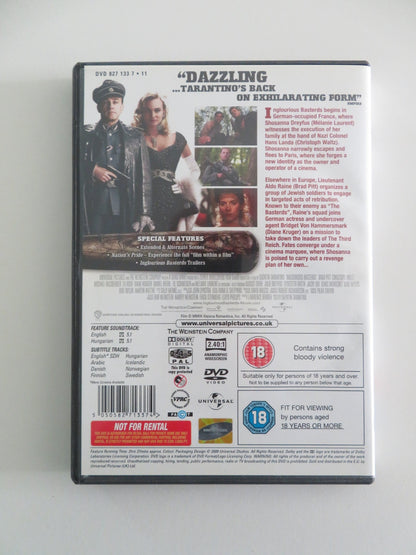 INGLOURIOUS BASTERDS (DVD) BRAD PITT CHRISTOPH WALTZ 2009 REGION 2, 4, 5 Movie posters