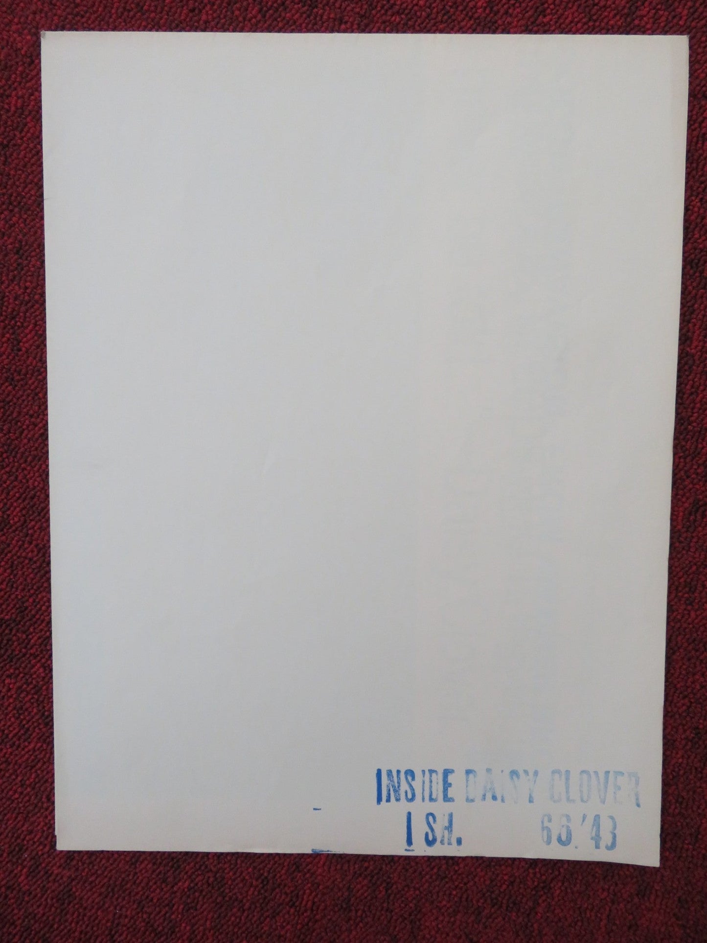 Inside Daisy Clover Folded US One Sheet Poster Natalie Wood C. Plummer 1966 Movie posters