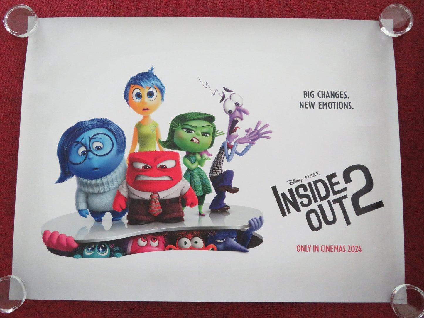 INSIDE OUT 2 UK QUAD ROLLED POSTER AMY POEHLER MAYA HAWKE 2024 Movie posters