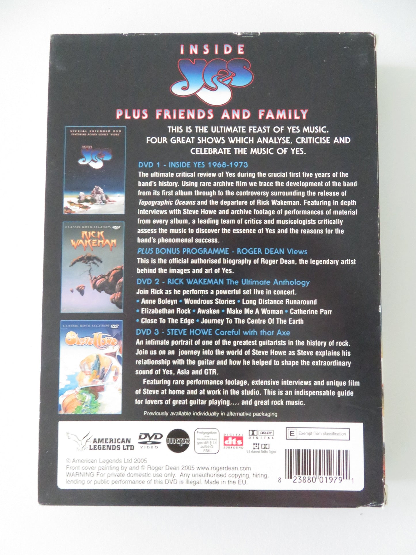Inside Yes Plus Friends & Family (DVD BoxSet) Rick Wakeman 2005 Region 2 Movie posters