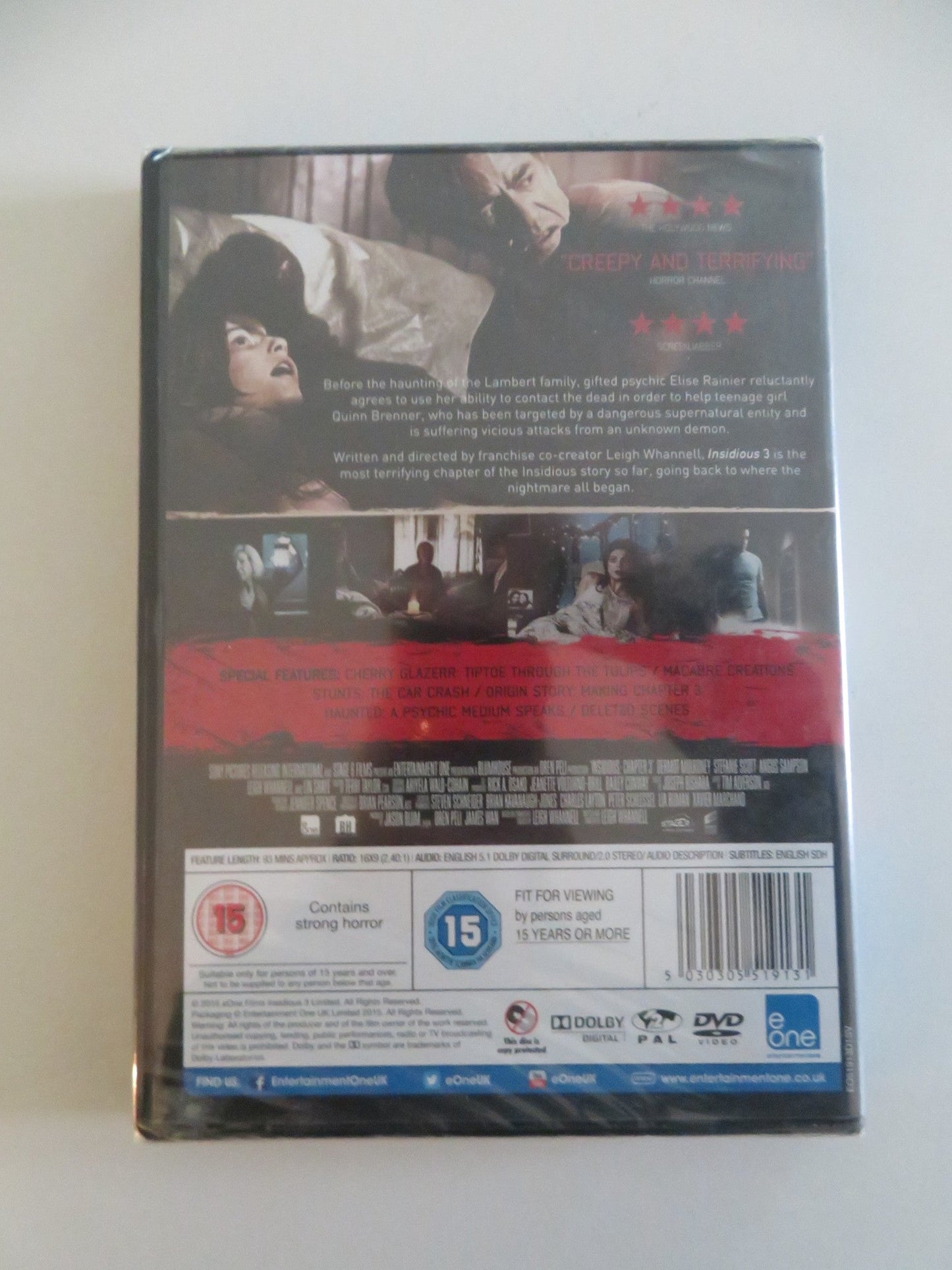 INSIDIOUS : CHAPTER 3 (DVD) DERMOT MULRONEY STEFANIE SCOTT 2015 REGION 2 Movie posters