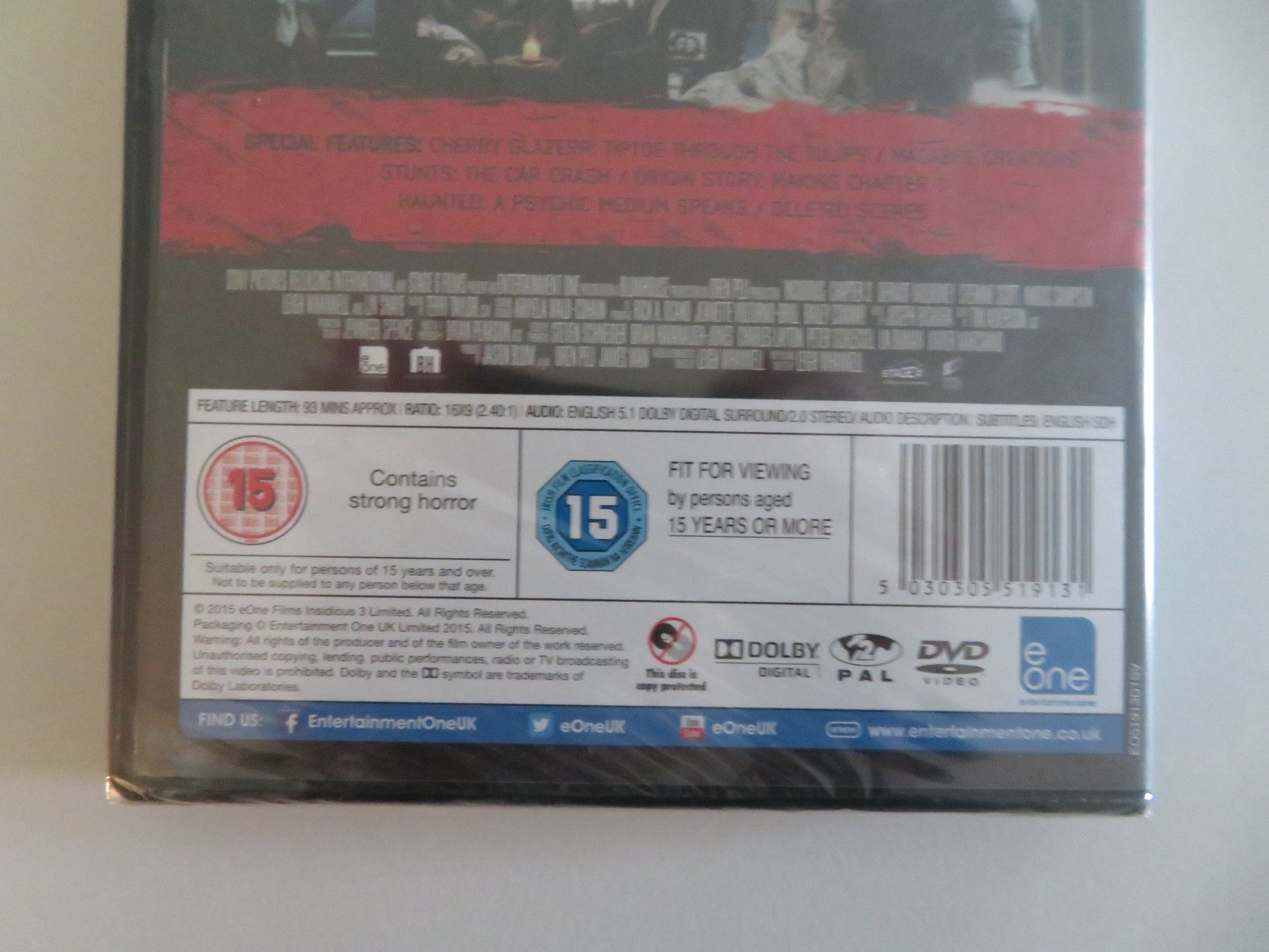 INSIDIOUS : CHAPTER 3 (DVD) DERMOT MULRONEY STEFANIE SCOTT 2015 REGION 2 Movie posters