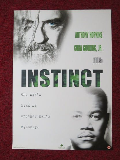 INSTINCT VHS VIDEO POSTER ANTHONY HOPKINS CUBA GOODING JR. 1999 Rendezvous Cinema Movie posters