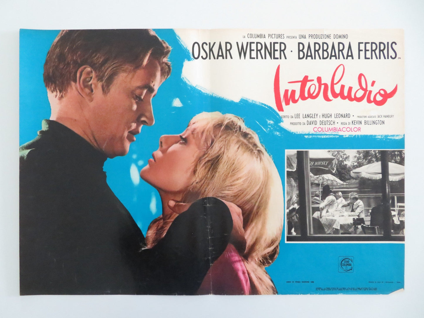INTERLUDE - C ITALIAN FOTOBUSTA POSTER OSKAR WERNER BARBARA FERRIS 1968 Movie posters