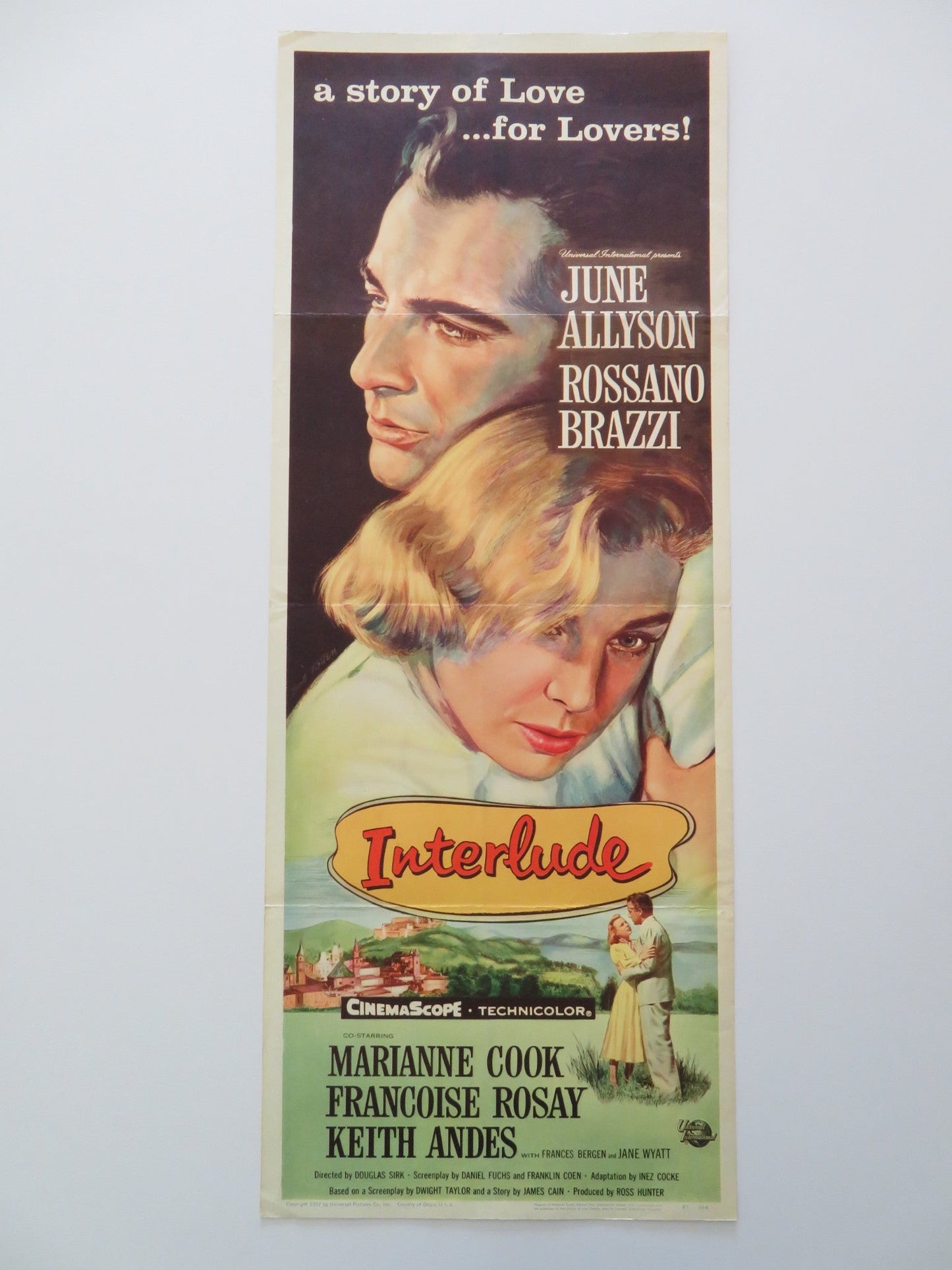INTERLUDE US INSERT POSTER JUNE ALLYSON ROSSANO BRAZZI 1957 Rendezvous Cinema Movie posters