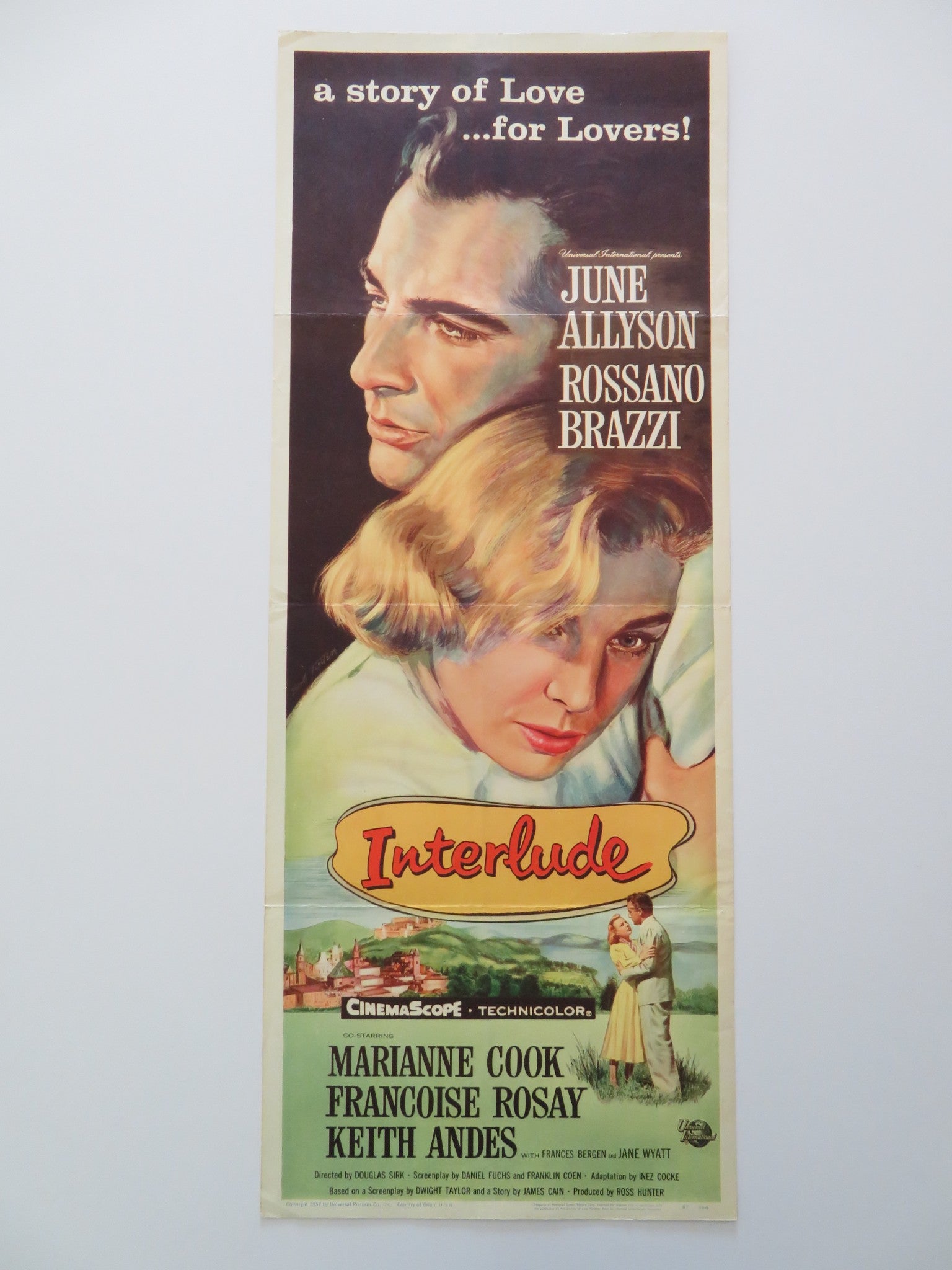 INTERLUDE US INSERT POSTER JUNE ALLYSON ROSSANO BRAZZI 1957 Rendezvous Cinema Movie posters