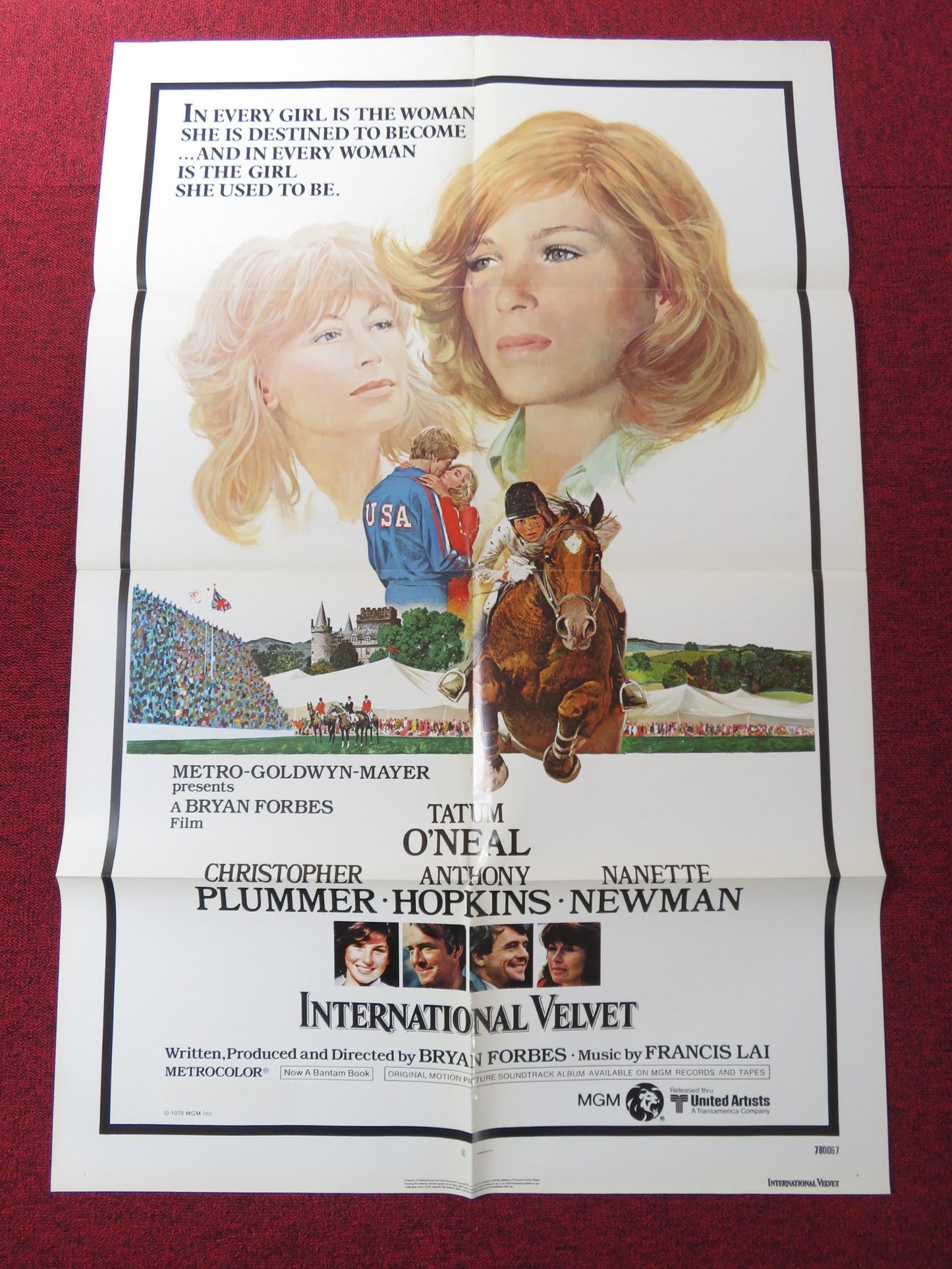INTERNATIONAL VELVET - C FOLDED US ONE SHEET POSTER TATUM O'NEAL PLUMMER 1978 Rendezvous Cinema Movie posters