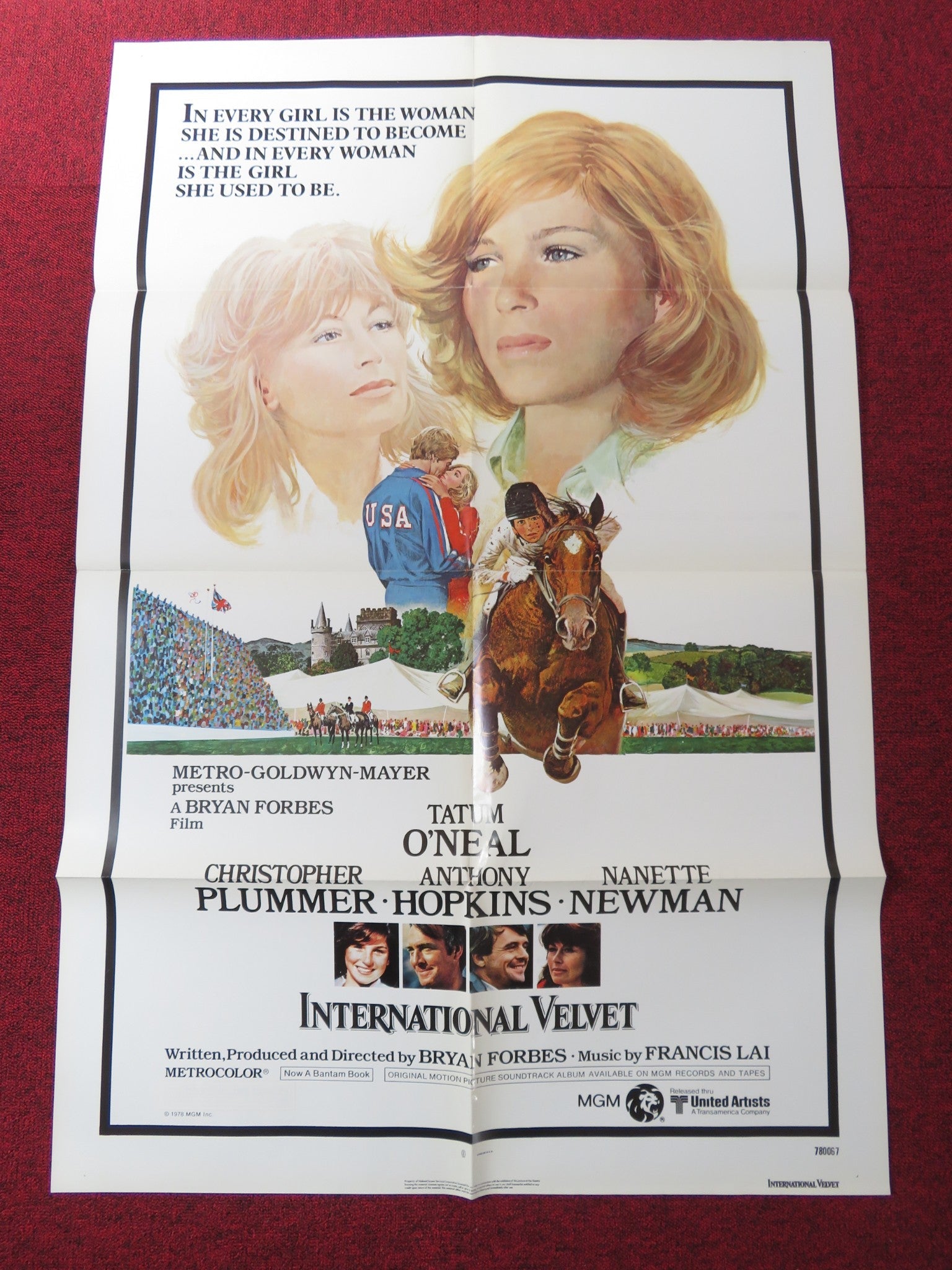 INTERNATIONAL VELVET - C FOLDED US ONE SHEET POSTER TATUM O'NEAL PLUMMER 1978 Rendezvous Cinema Movie posters