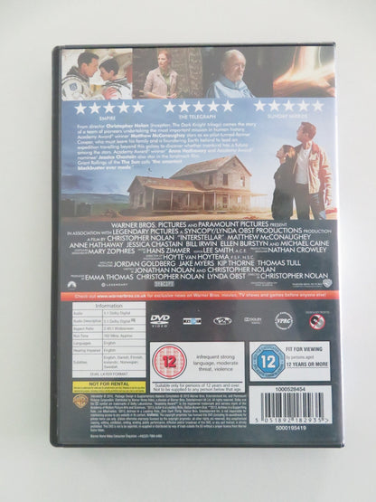 INTERSTELLAR - B (DVD) MATTHEW MCCONAUGHEY ANNE HATHAWAY 2014 REGION 2 Movie posters