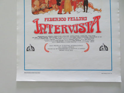 INTERVISTA ITALIAN LOCANDINA POSTER SERGIO RUBINI ANTONELLA PONZIANI 1987 Movie posters