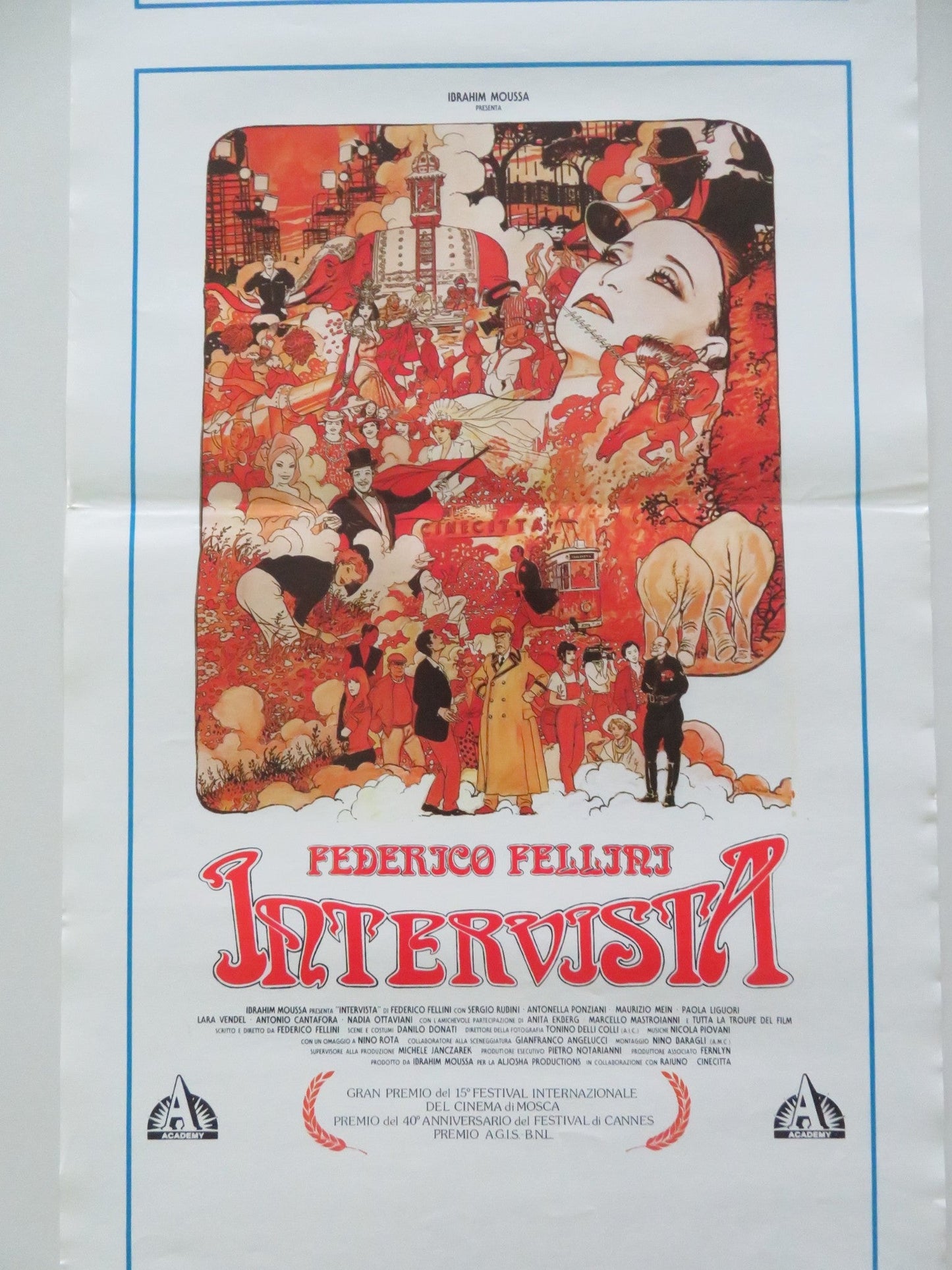 INTERVISTA ITALIAN LOCANDINA POSTER SERGIO RUBINI ANTONELLA PONZIANI 1987 Movie posters