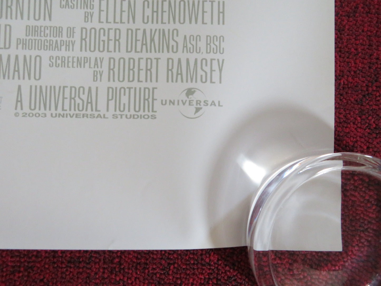 INTOLERABLE CRUELTY - B US ONE SHEET ROLLED POSTER CLOONEY ZETA - JONES 2003 Rendezvous Cinema Movie posters