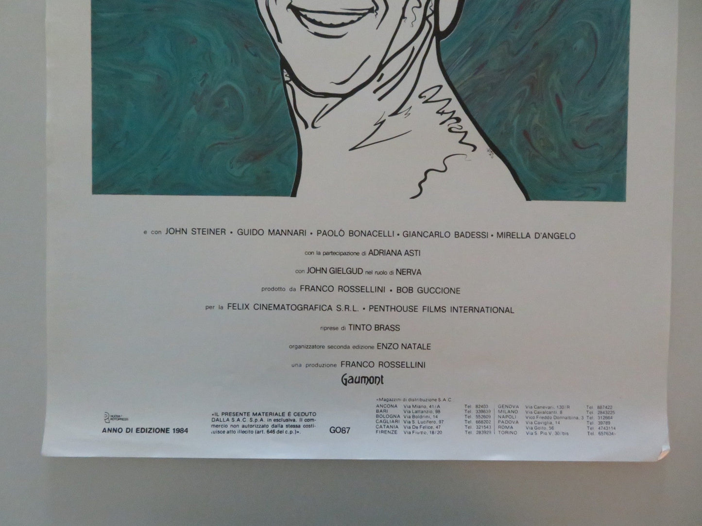 IO, CALIGOLA / CALIGULA ITALIAN LOCANDINA POSTER MALCOLM MCDOWELL GIELGUD 1984 Movie posters