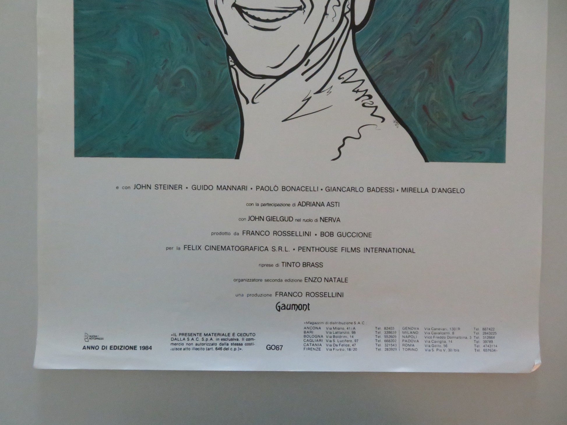 IO, CALIGOLA / CALIGULA ITALIAN LOCANDINA POSTER MALCOLM MCDOWELL GIELGUD 1984 Movie posters
