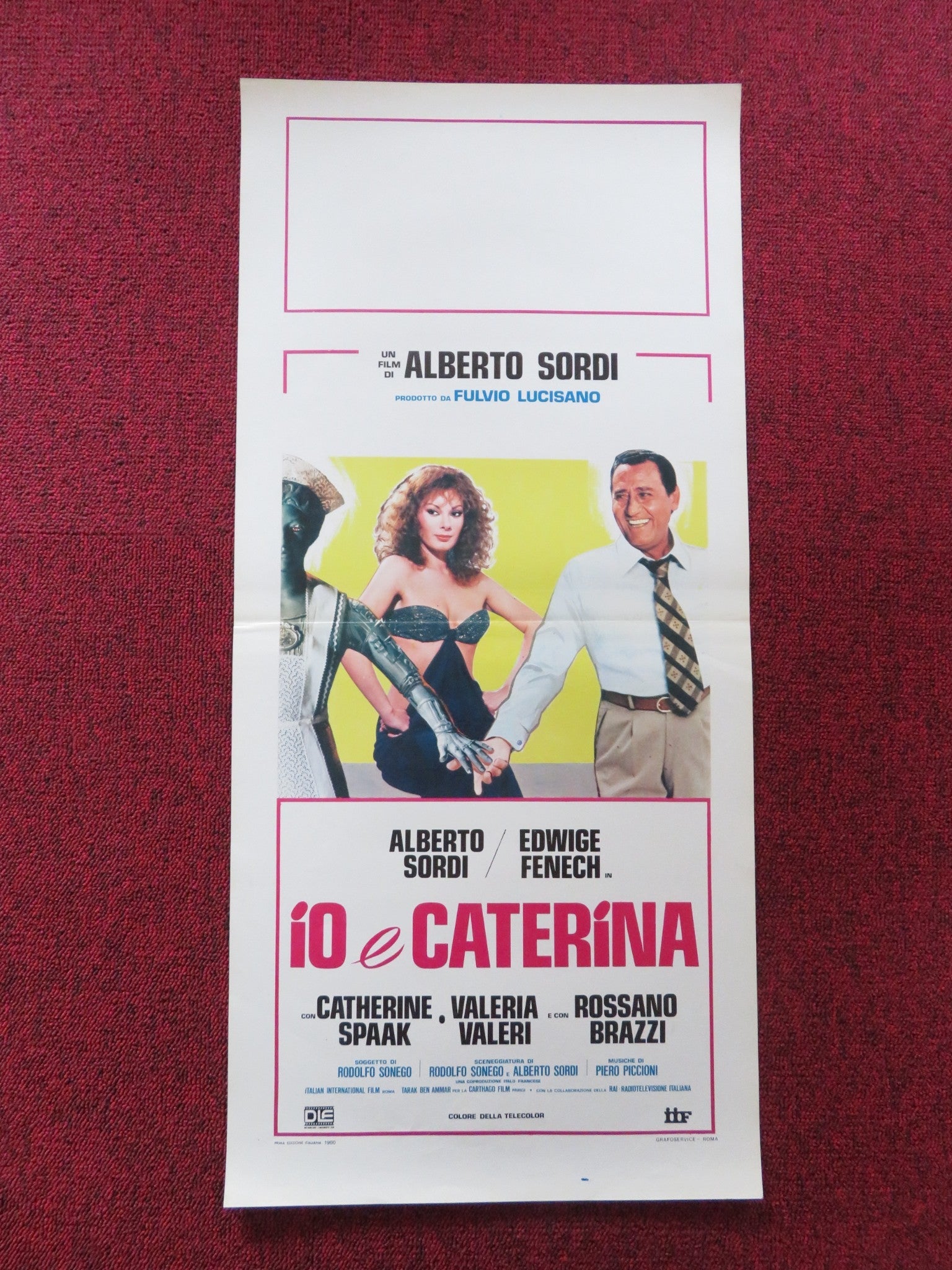 IO E CATERINA ITALIAN LOCANDINA POSTER ALBERTO SORDI EDWIGE FENECH 1980 Rendezvous Cinema Movie posters