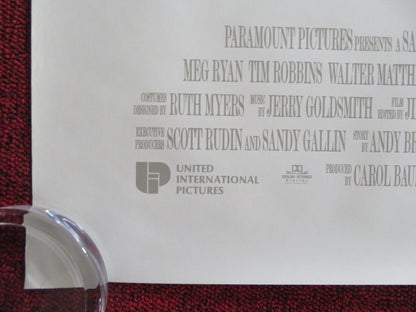 I.Q. - B US ONE SHEET ROLLED POSTER TIM ROBBINS MEG RYAN 1994 Rendezvous Cinema Movie posters