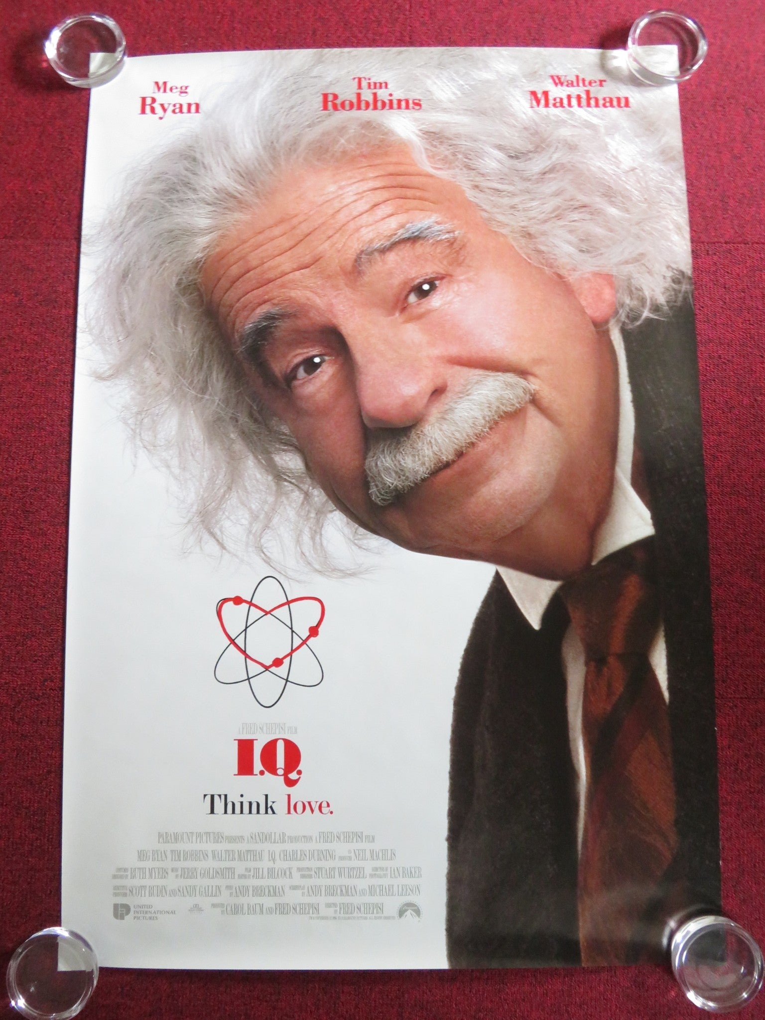 I.Q. - B US ONE SHEET ROLLED POSTER TIM ROBBINS MEG RYAN 1994 Rendezvous Cinema Movie posters