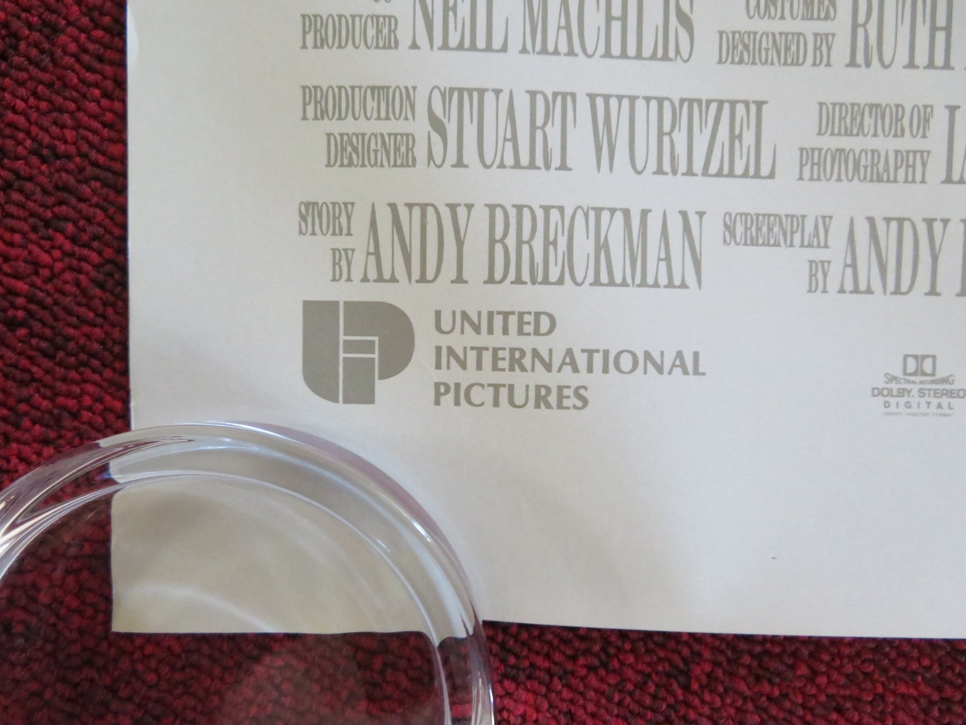 I.Q - C US ONE SHEET ROLLED POSTER TIM ROBBINS MEG RYAN 1994 Rendezvous Cinema Movie posters