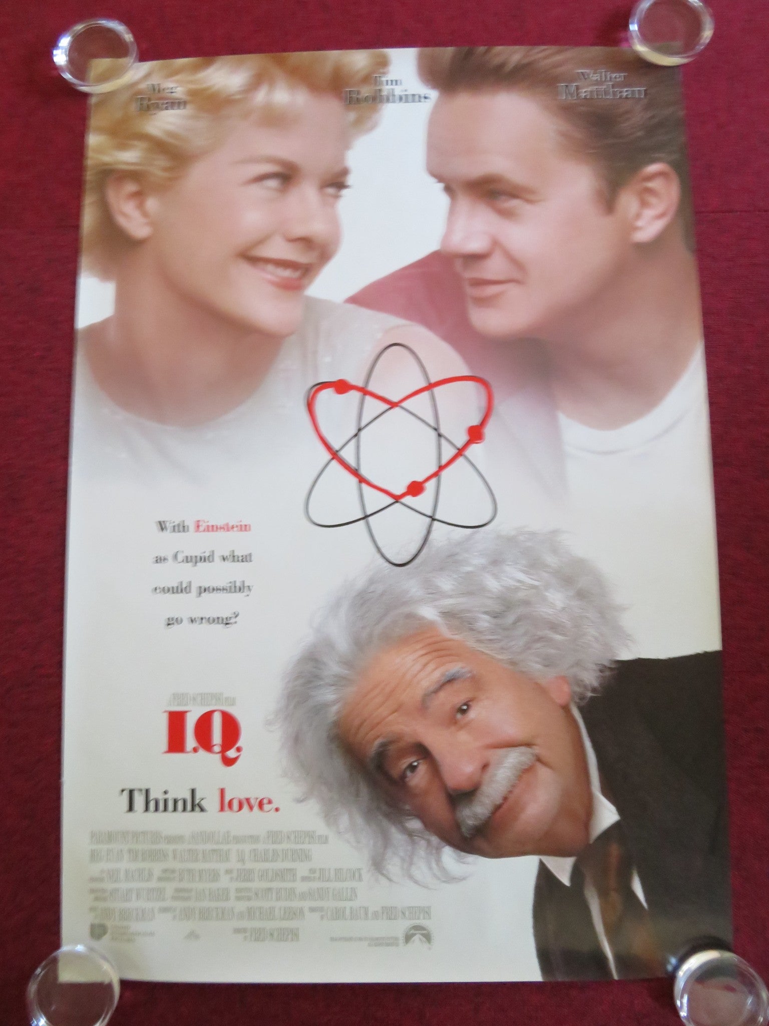 I.Q - C US ONE SHEET ROLLED POSTER TIM ROBBINS MEG RYAN 1994 Rendezvous Cinema Movie posters