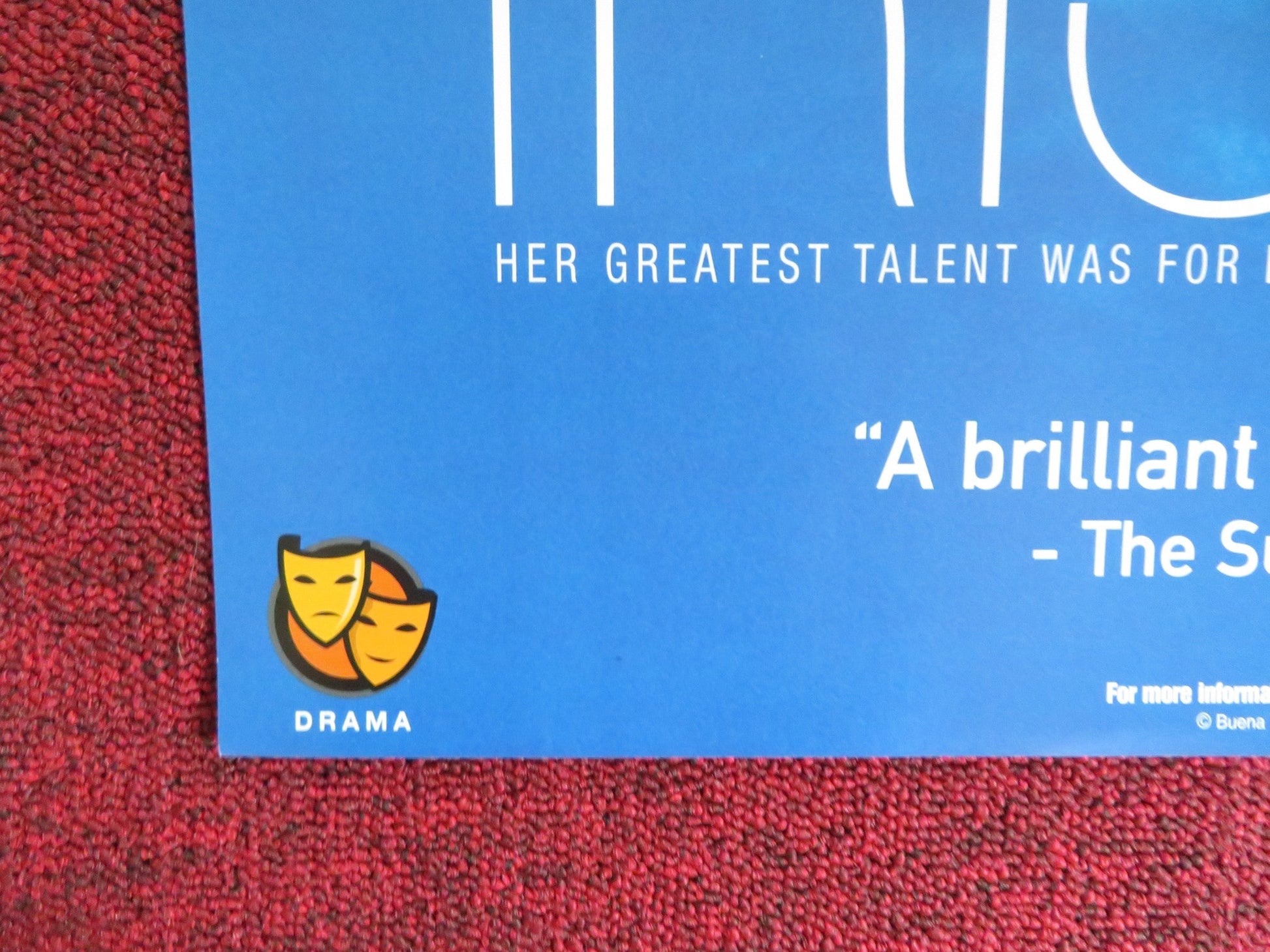 IRIS VHS VIDEO POSTER JUDI DENCH JIM BROADBENT 2001 Rendezvous Cinema Movie posters