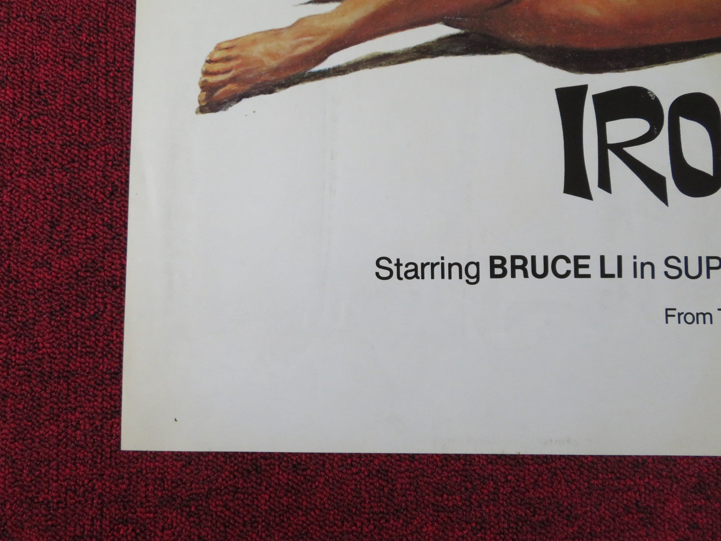 IRON FINGER FOLDED US ONE SHEET POSTER BRUCE LI FENG KU 1979 Rendezvous Cinema Movie posters