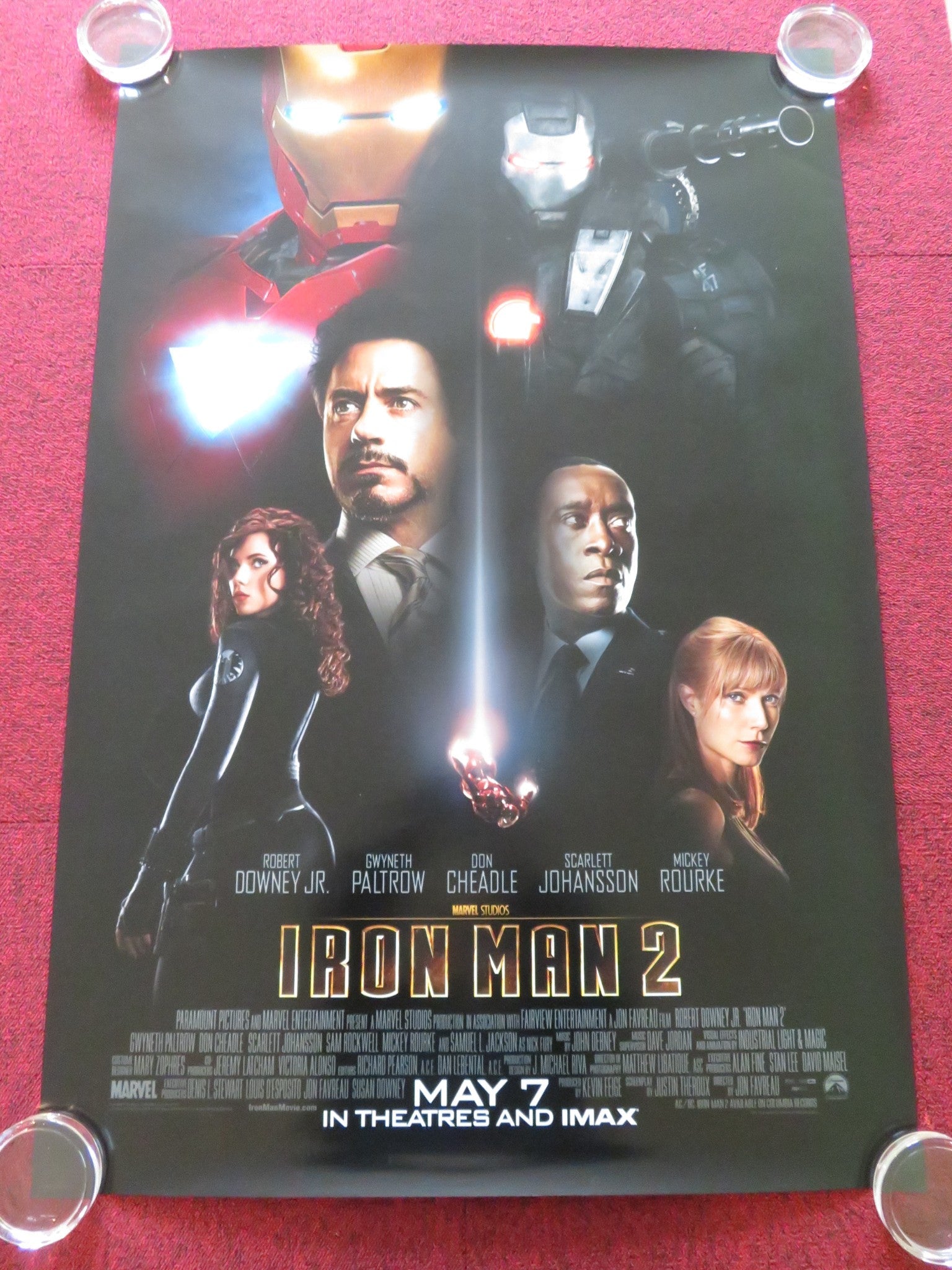 IRON MAN 2 - A US ONE SHEET ROLLED POSTER ROBERT DOWNEY JR. MICKEY ROURKE 2010 Rendezvous Cinema Movie posters