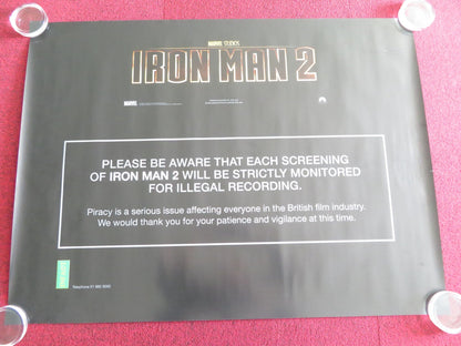 IRON MAN 2 - B UK QUAD ROLLED POSTER ROBERT DOWNEY JR. GWYNETH PALTROW 2010 Rendezvous Cinema Movie posters