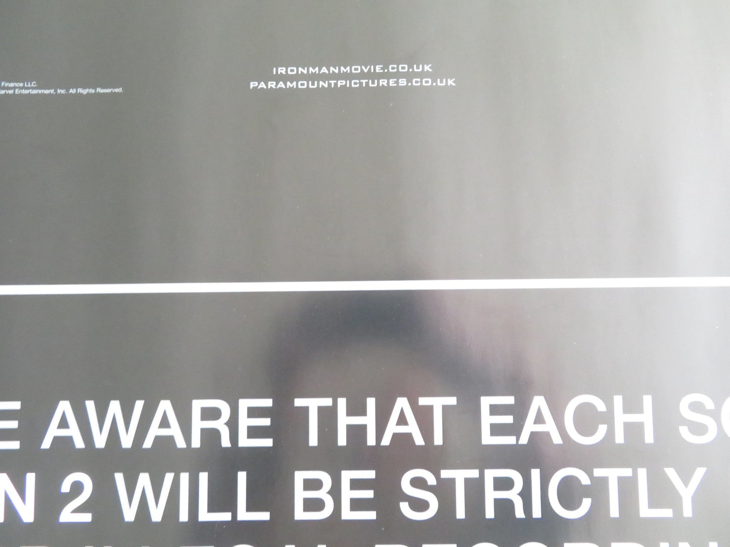 IRON MAN 2 - B UK QUAD ROLLED POSTER ROBERT DOWNEY JR. GWYNETH PALTROW 2010 Rendezvous Cinema Movie posters