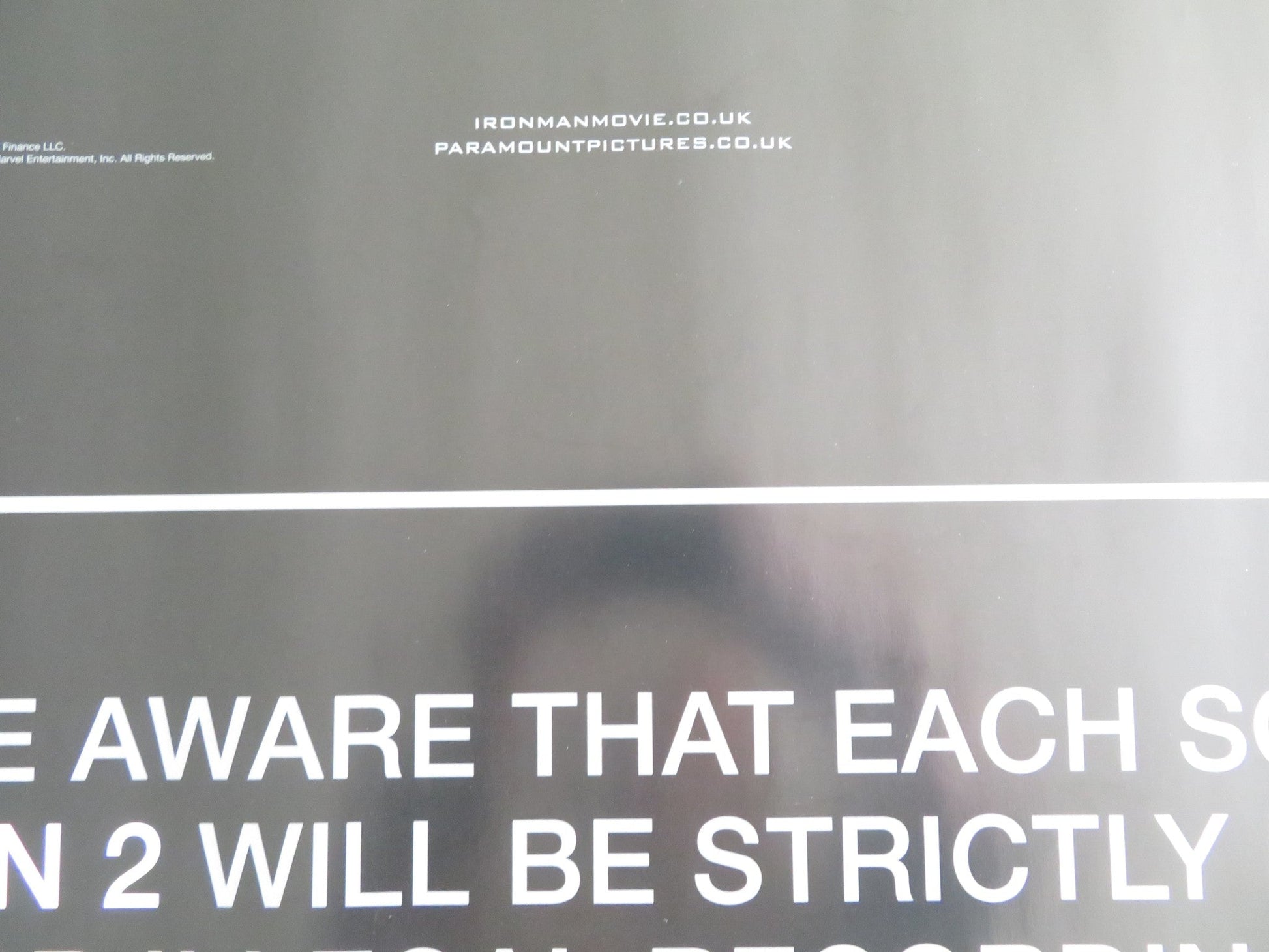 IRON MAN 2 - B UK QUAD ROLLED POSTER ROBERT DOWNEY JR. GWYNETH PALTROW 2010 Rendezvous Cinema Movie posters