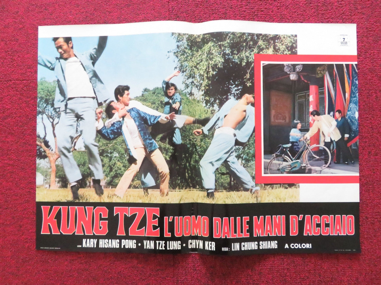 IRON - PUNCH CONTEST ITALIAN FOTOBUSTA POSTER LI MENG SHAN CHIANG 1972 Rendezvous Cinema Movie posters