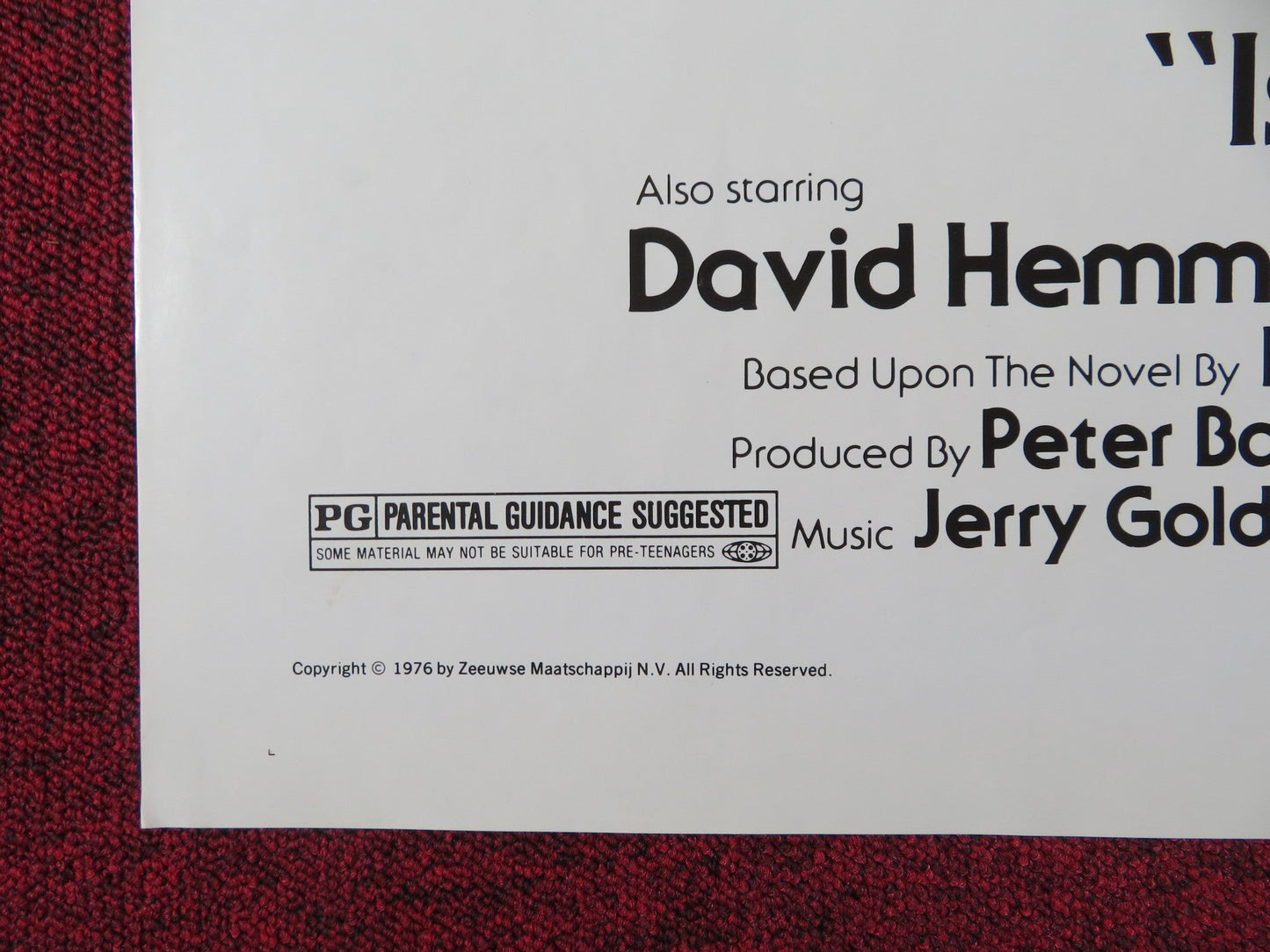 ISLANDS IN THE STREAM FOLDED US ONE SHEET POSTER GEORGE C. SCOTT HEMMINGS 1977 Rendezvous Cinema Movie posters