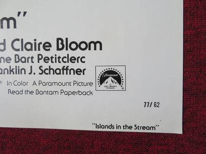 ISLANDS IN THE STREAM FOLDED US ONE SHEET POSTER GEORGE C. SCOTT HEMMINGS 1977 Rendezvous Cinema Movie posters