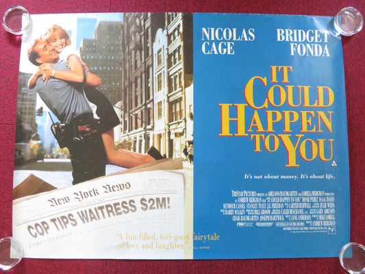 IT COULD HAPPEN TO YOU UK QUAD ROLLED POSTER NICOLAS CAGE BRIDGET FONDA 1994 Rendezvous Cinema Movie posters