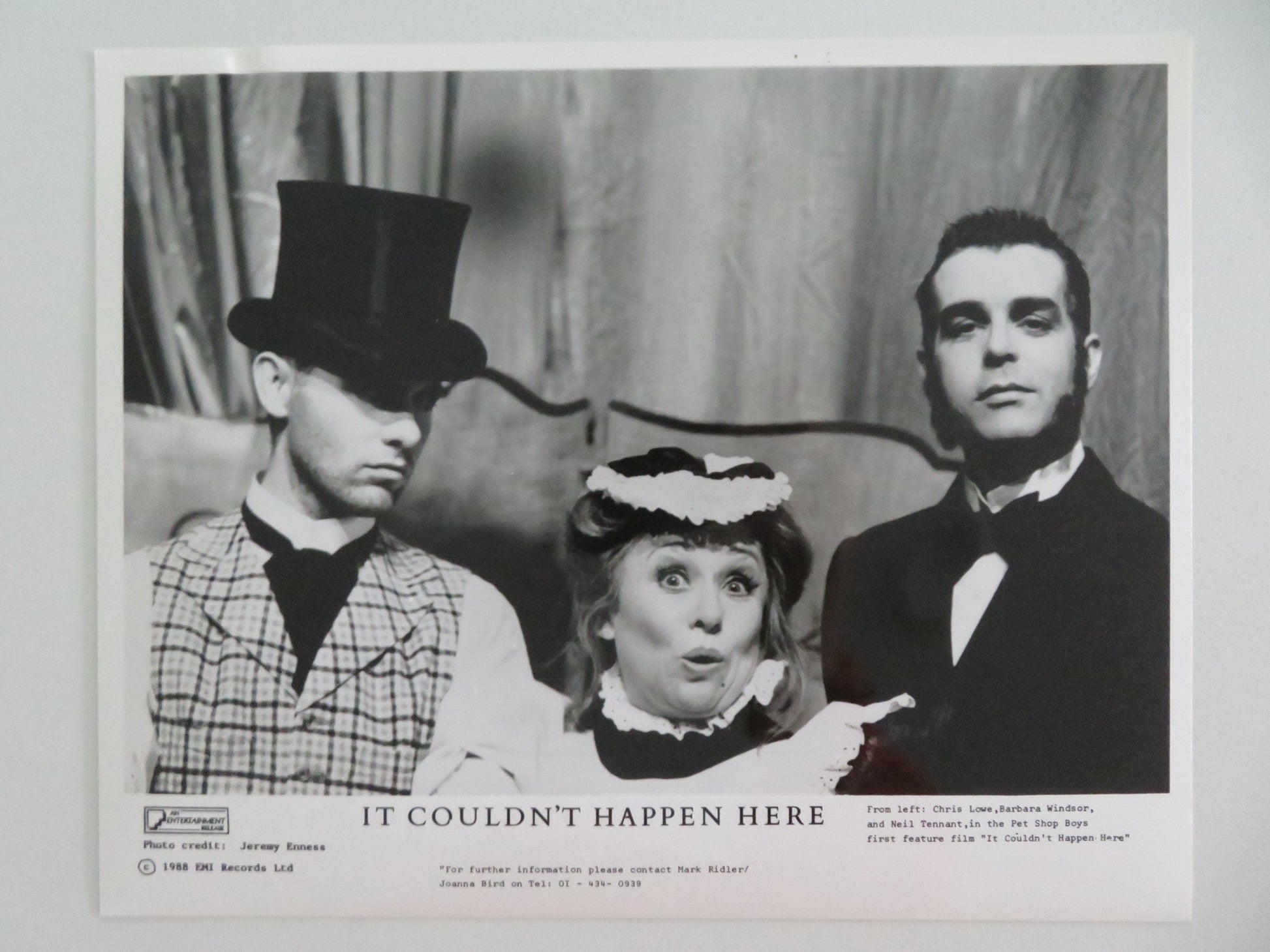 IT COULDN'T HAPPEN HERE MOVIE STILL PHOTO LOT OF 4 PET SHOP BOYS N. TENNANT 1988 - Rendezvous Cinema