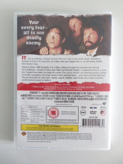 IT (DVD) TIM CURRY JOHN RITTER SETH GREEN 1990 REGION 2 Movie posters