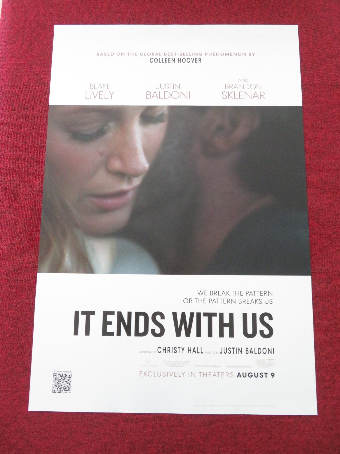 It Ends with Us US One Sheet Rolled Poster Blake Lively Justin Baldoni 2024 Movie posters