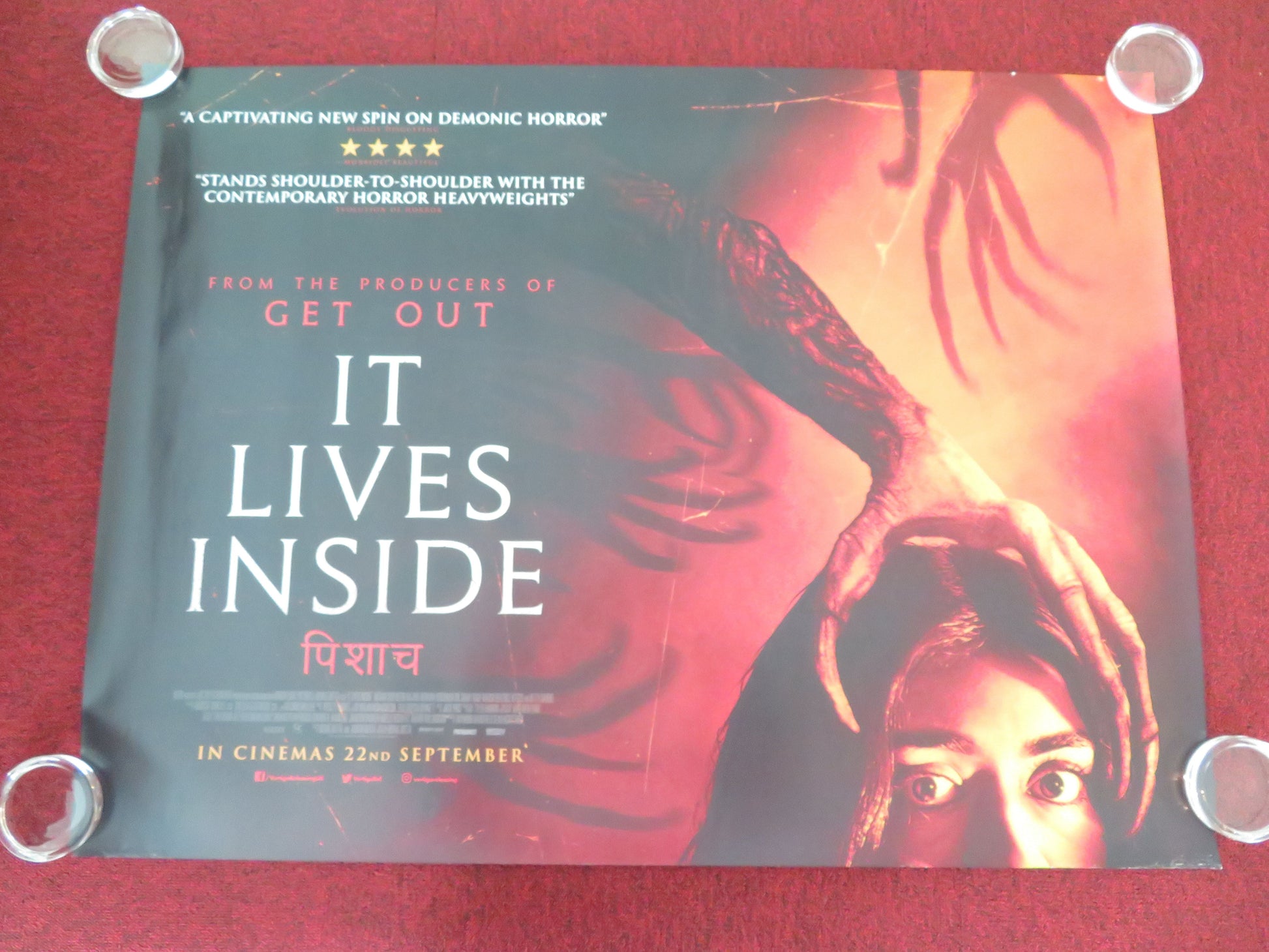 It Lives Inside UK Quad Rolled Poster Megan Suri Neeru Bajwa 2023 Movie posters