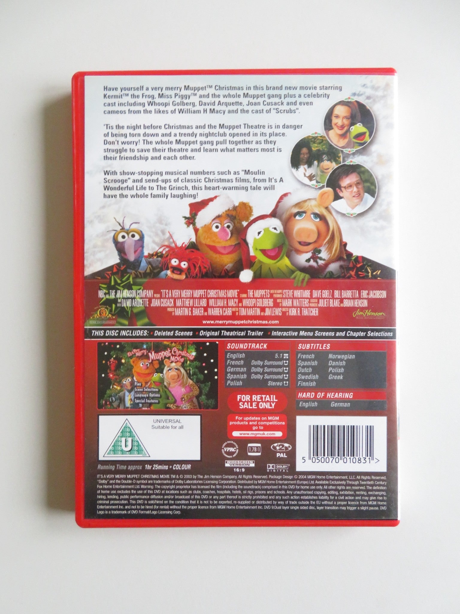 IT'S A VERY MERRY MUPPET CHRISTMAS MOVIE (DVD) JOAN CUSACK WHOOPI 2002 REGION 2 Movie posters