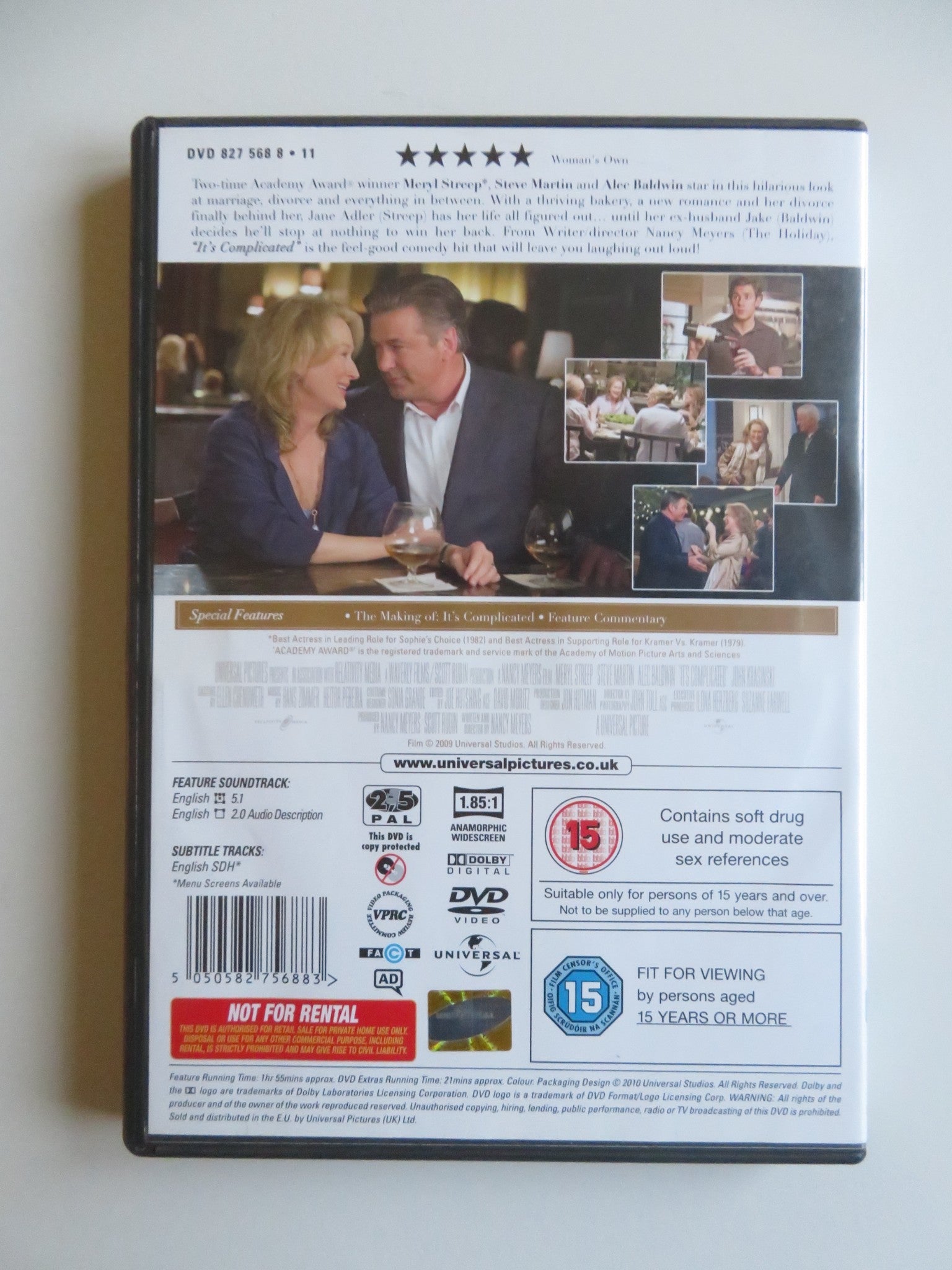 IT'S COMPLICATED - B (DVD) MERYL STREEP ALEC BALDWIN 2009 REGION 2, 5 Movie posters