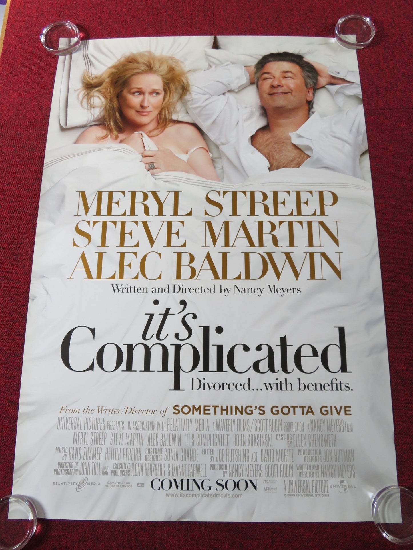 IT'S COMPLICATED US ONE SHEET ROLLED POSTER MERYL STREEP STEVE MARTIN 2009 Rendezvous Cinema Movie posters