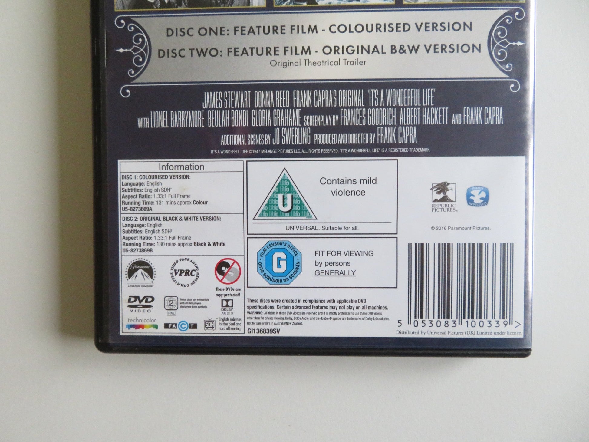 IT'S WONDERFUL LIFE - PLATINUM ANNIVERSARY EDITION - C (DVD) 1946 REGION 2 Movie posters