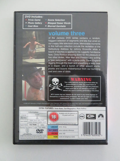 JACKASS: VOLUME 3 (DVD) JOHNNY KNOXVILLE BAM MARGERA 2002 REGION 2 - Rendezvous Cinema