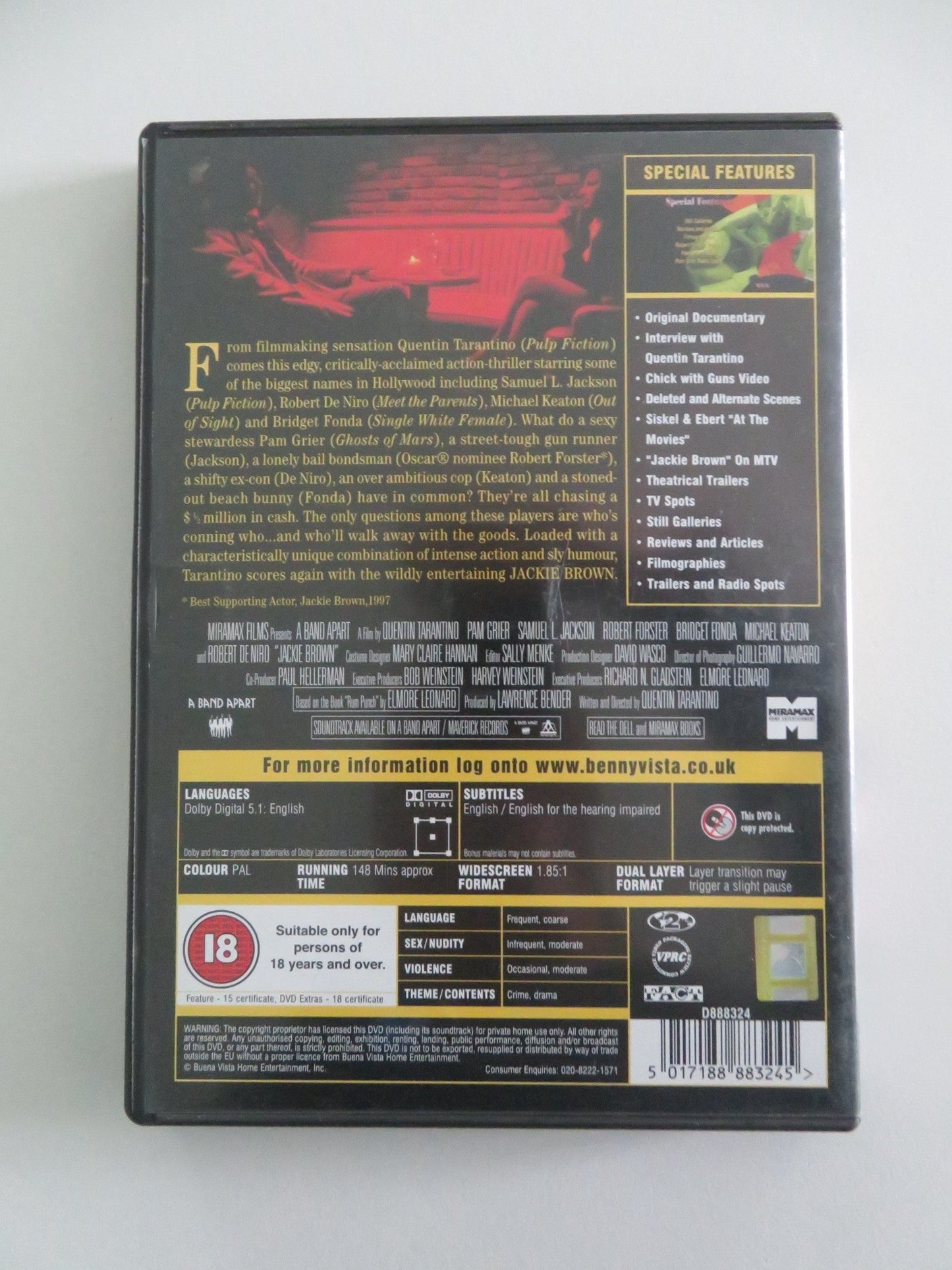 Jackie Brown - 2 disc Collector's edition (DVD) Pam Grier 1997 Region 2 Movie posters