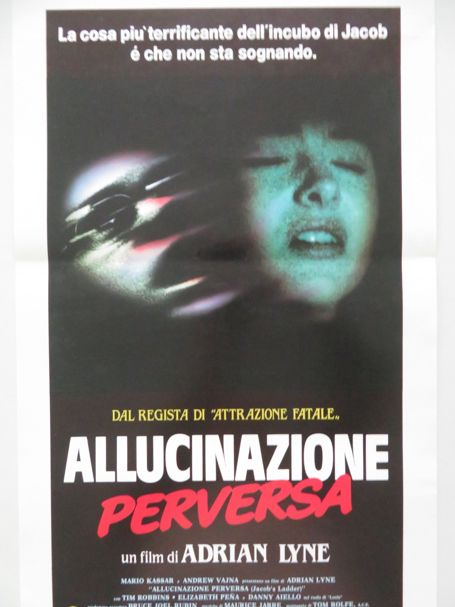 JACOB'S LADDER ITALIAN LOCANDINA POSTER TIM ROBBINS ELIZABETH PENA 1990 Movie posters