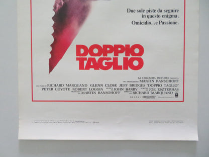 JAGGED EDGE ITALIAN LOCANDINA POSTER GLENN CLOSE JEFF BRIDGES 1985 Movie posters