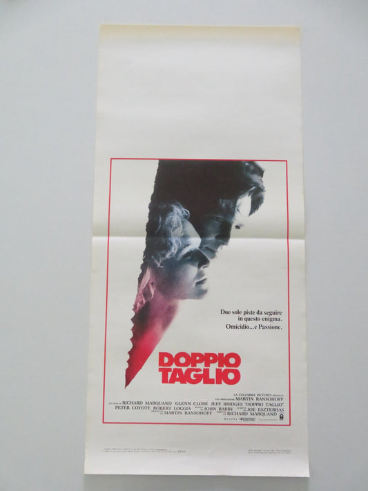 JAGGED EDGE ITALIAN LOCANDINA POSTER GLENN CLOSE JEFF BRIDGES 1985 Movie posters