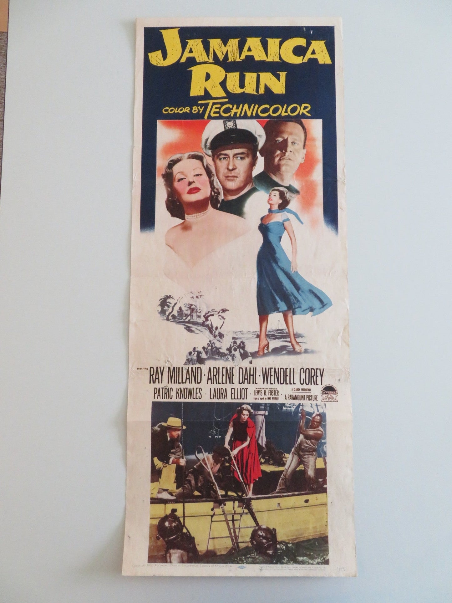 JAMAICA RUN US INSERT POSTER RAY MILLAND ARLENE DAHL 1953 Rendezvous Cinema Movie posters